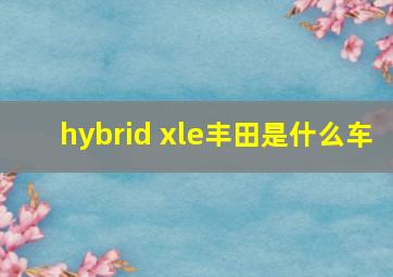 hybrid xle丰田是什么车